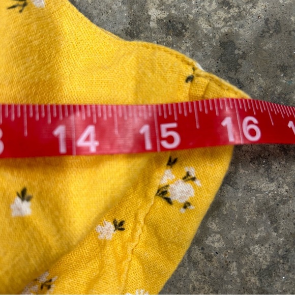 Hollister Yellow Floral Dress Women’s Size Medium EUC TieBack Sundress - Picture 7 of 9